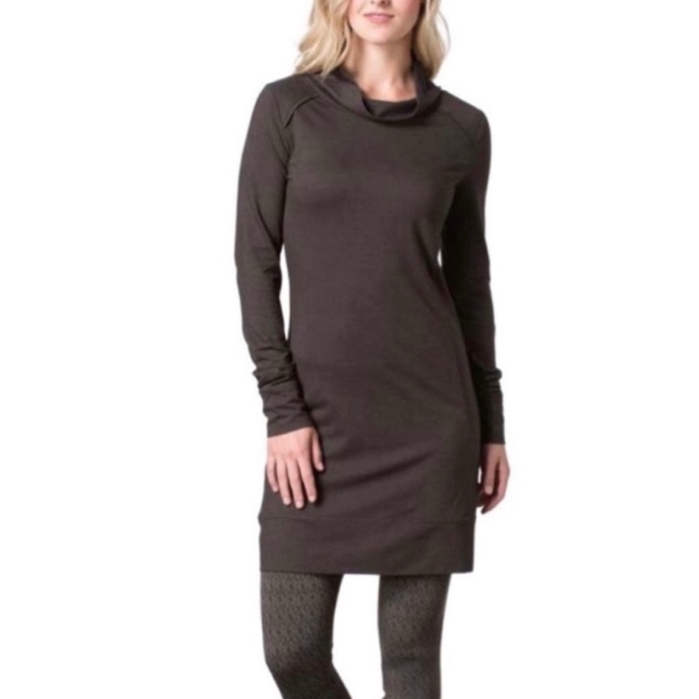 Toad & Co Aurora Long Sleeve Dress in Buffalo Black – Size Medium